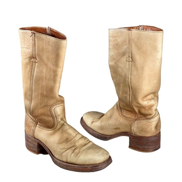 Frye Other - Vintage Frye Campus Boots Men's Sz 10 D Banana Yellow Square Toe Made in USA